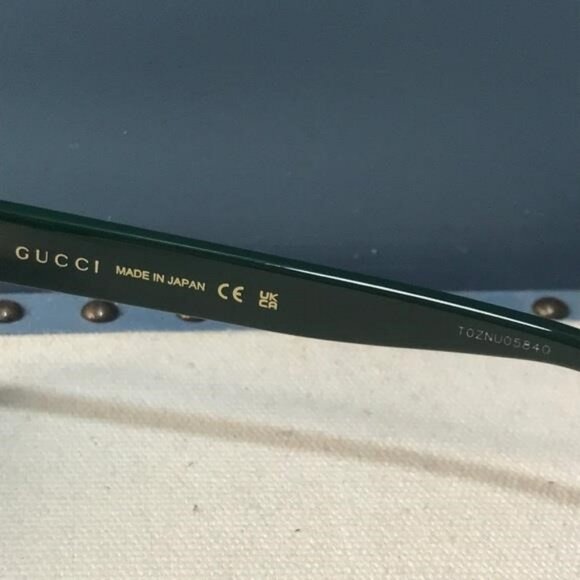 New Authentic Gucci GG0925s 002 Tortoiseshell Sunglasses with Green Lenses - Picture 7 of 11